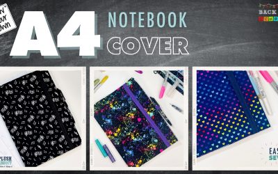 Get Set for Back To School and Sew a Fabric Notebook Cover in 30 minutes!