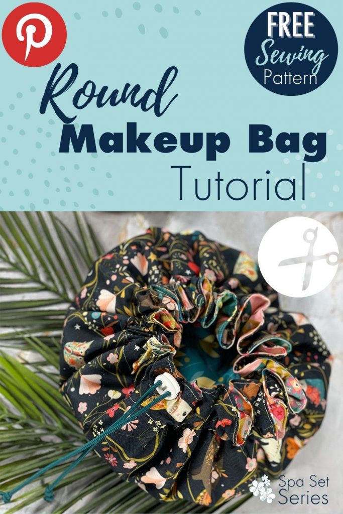 Round Makeup Bag Tutorial for Pinterest