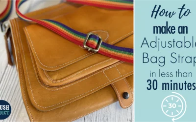 Make an adjustable bag strap: Free sewing tutorial!